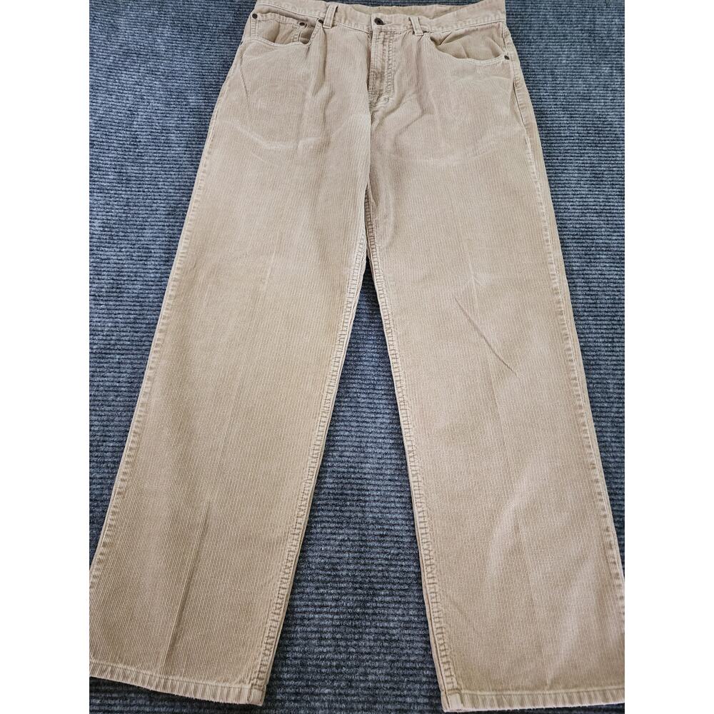 L. L. Bean Men's 36x32 Tan Corduroy Pants Standard Fit 5-Pocket Cotton Casual - Picture 3 of 12
